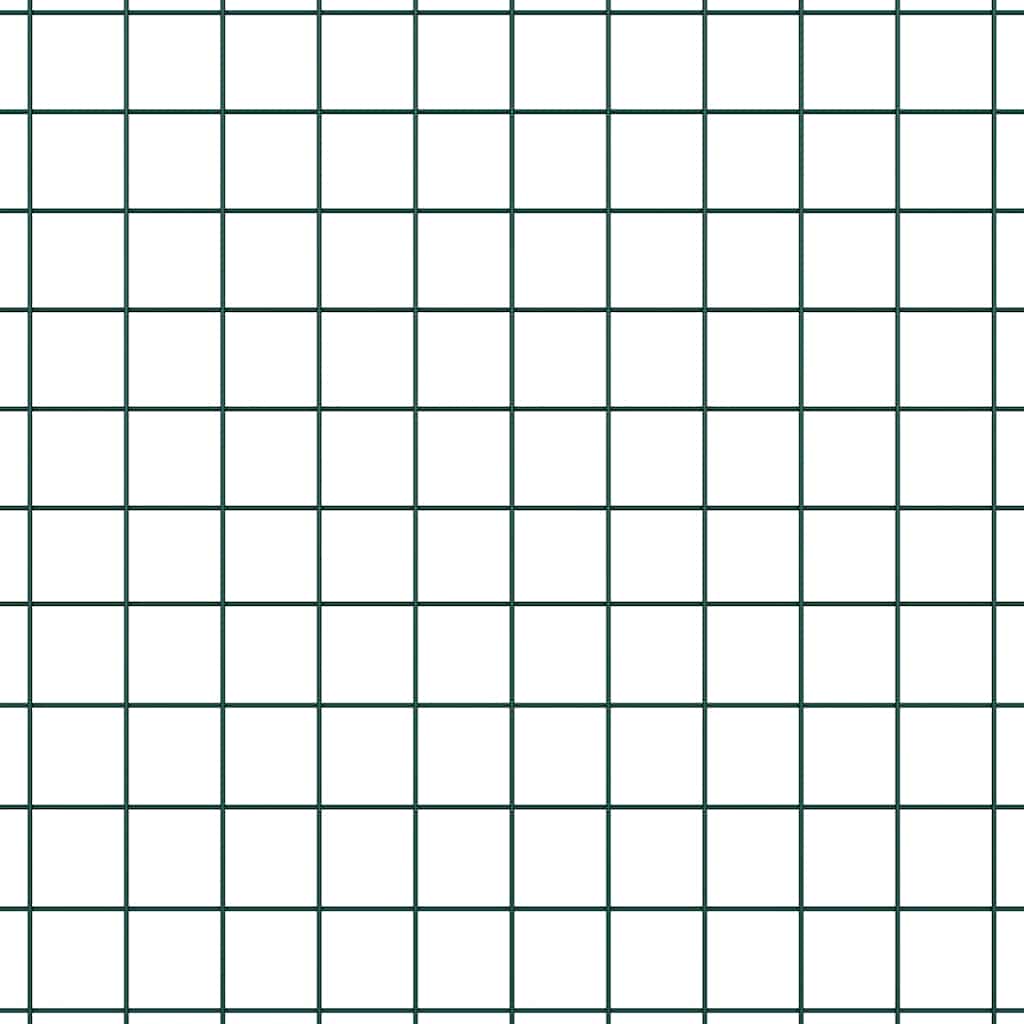 Zaun mit Pfosten Grün 0,5 x 100 m Stahl